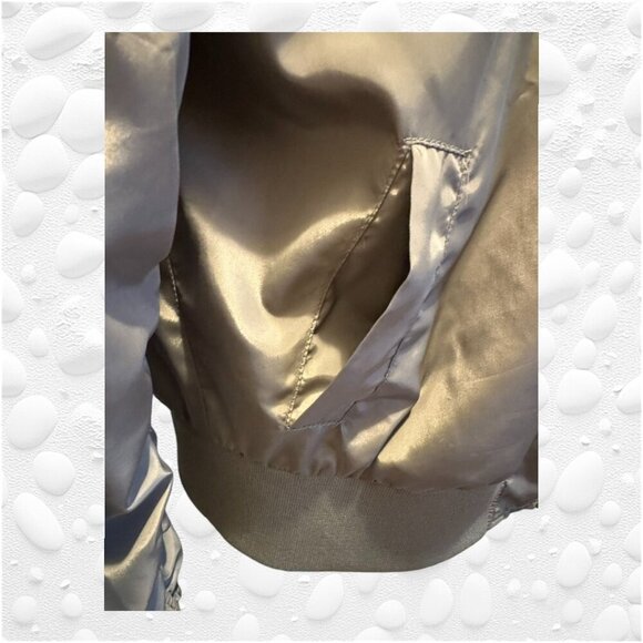 Light Green Bomber Jacket with shirred detail on sleeves - NWOT - Picture 7 of 8